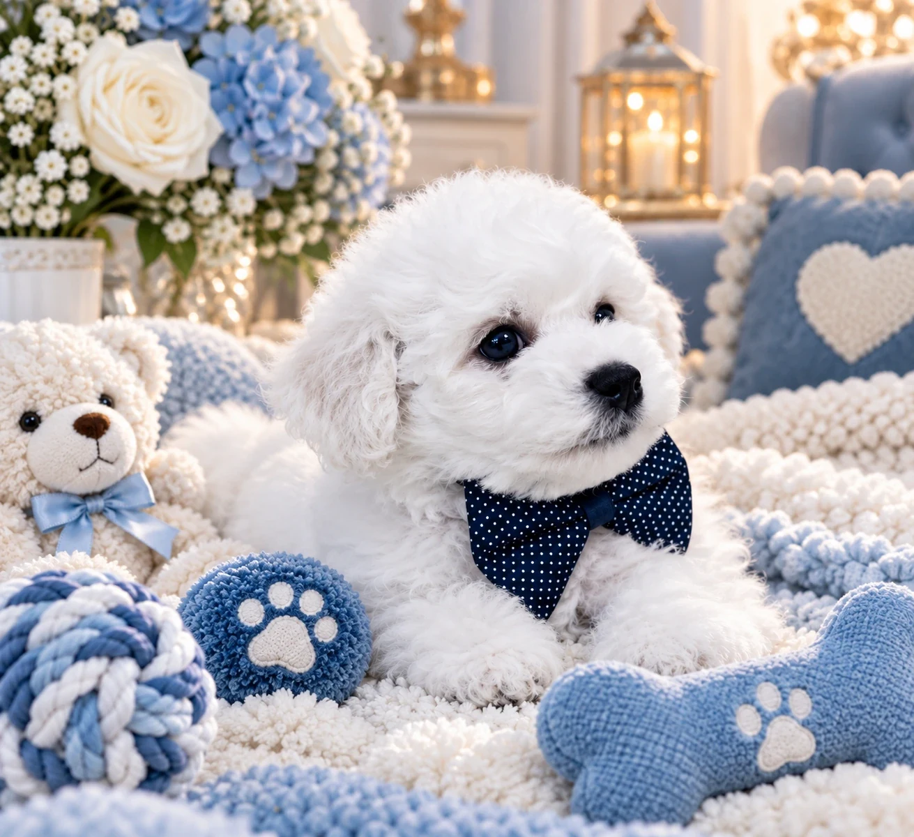Snow White Lamb Bichon Frise puppy